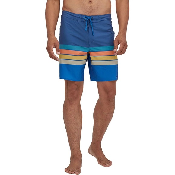 Patagonia Stretch Hydropeak 18in Boardshort - 
Santa Cruz Stripe/Superior Blue - Picture 2 of 4